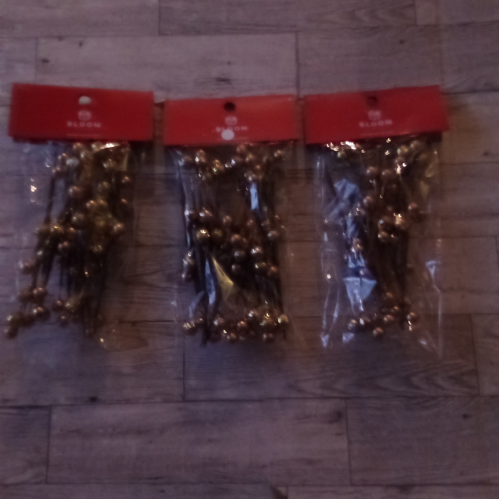 Bloom Gold Decorative Stems